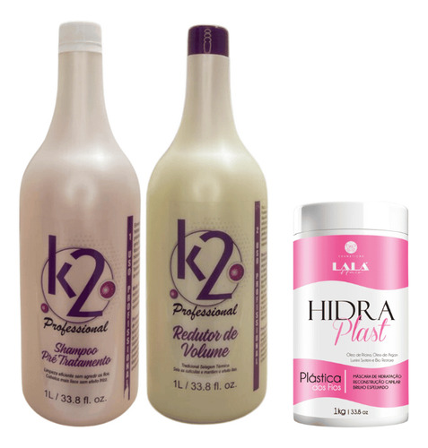 K2 Selagem Redutor De Volume Escova Progressiva 3 X 1000 Ml