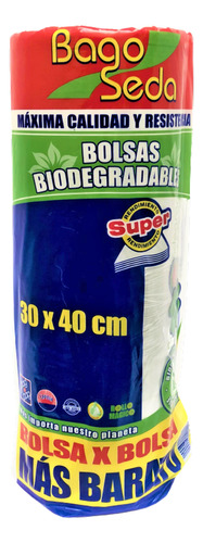 Bolsa Biodegradable 30x40cm Poliseda En Rollo (1 Rollo)