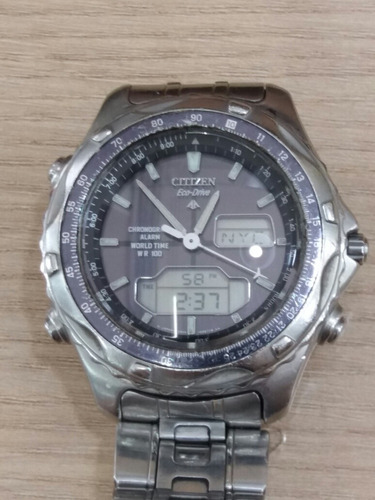 Citizen Eco-drive Hora Mundial Cronógrafo