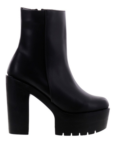 Imagen 2 de 4 de Botines Botas Mujer De Tacón Alto Con Plataforma Moda