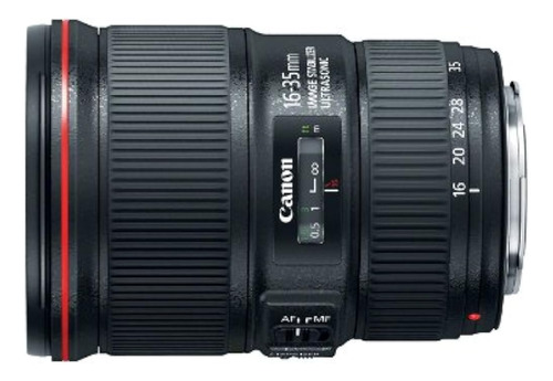 Objetivo Canon Ef 16-35 Mm F / 4l Is Usm - 9518b002, Negro