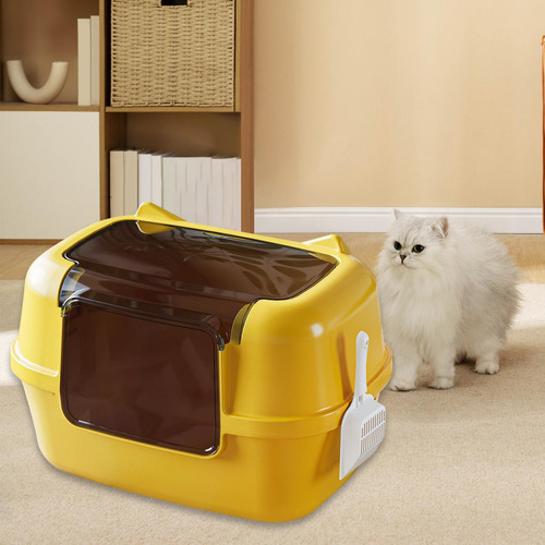 Caja De Arena Para Gatos Totalmente Cubierta Con Tapa Con
