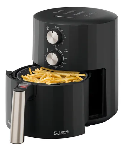 Fritadeira Elétrica Antiaderente WAP Air Fryer Grand Family 5 Litros 1500W