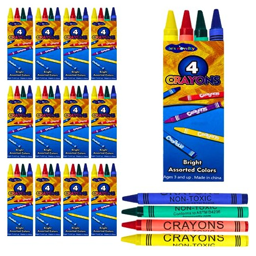 4e's Novedad 144 Juegos De 4 Paquetes De Crayones A Granel P