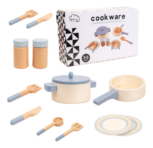 Juego De Juguetes De Cocina De Madera Para Niños De Simulaci