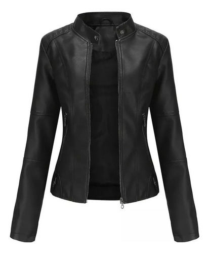 Chaqueta De Cuero De Moto Para Mujer Abrigo Bonito