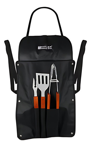 Mandil Con Set De Utensilios X 03 Bbq