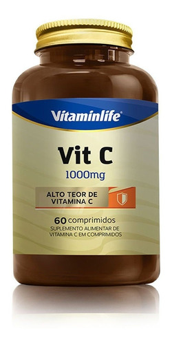 Vitamina C - Super Concentrada 1.000mg 60caps - Vitaminlife