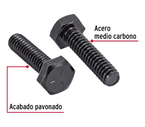 Tornillo 1/4 X 1 Grado 5 Hexagonal Acero Madera 100pz 44765