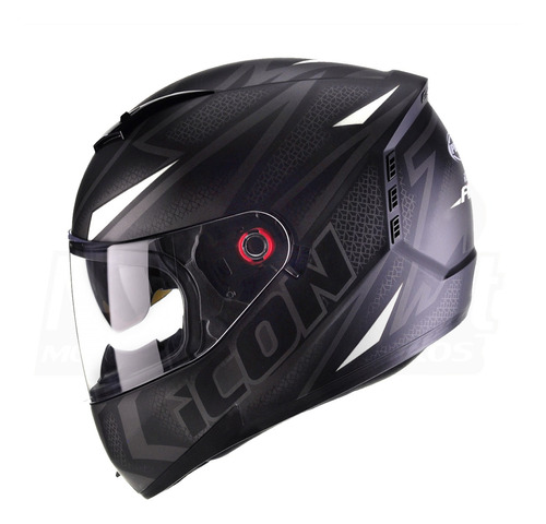 Capacete Fechado Oculos Solar Peels Icon Fast Preto Branco