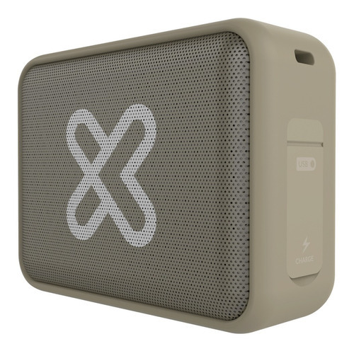 Parlante Portátil Klip Xtreme Cuadrado Con Bluetooth Febo Color Gris