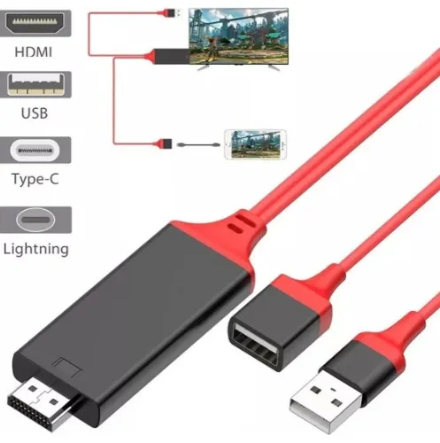 Cable Hdmi Adaptador Celular Y Usb 1080p Hd Tv