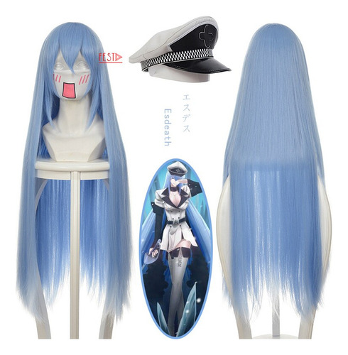 Anime Akame Ga Kill! Peluca De Cosplay De Esdeath Esdese De