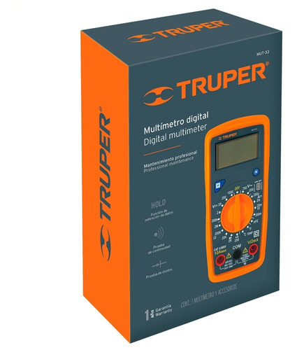 Imagen 4 de 10 de Tester Digital Truper Junior 9 Volts Diodo Y Continuidad