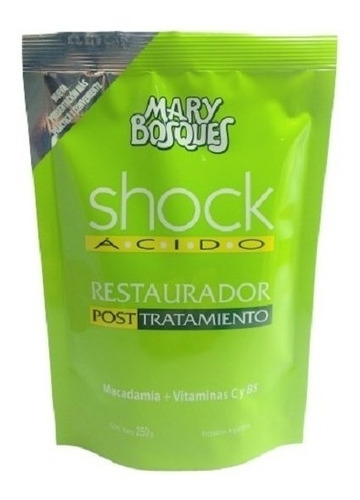 Tratamiento Reparador Capilar Shock Acido Mary Bosques 250g