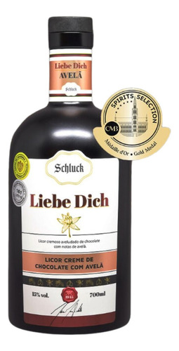 Licor Creme De Chocolate Com Avelã Liebe Dich Schluck 700ml