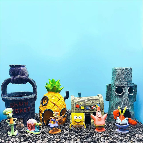 Set: 11 Muñecas, Paisaje Acuático Con Pecera
