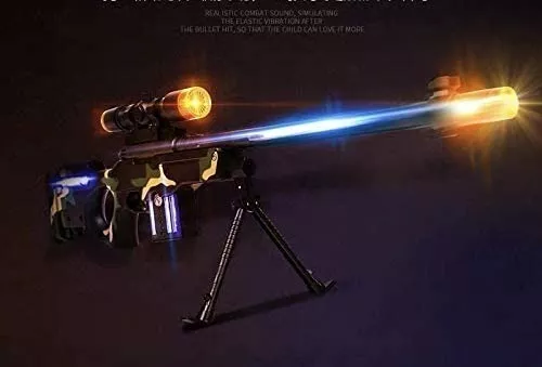 Ametralladora De Juguete Pistola Con Luces Sonido Mira Laser