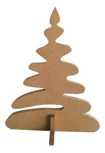 Arbolito De Navidad En Mdf, En Material Crudo.