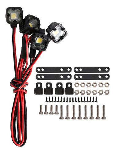 4 Faros Led Escala Crawler Traxxas Axial Wltoys Redcat D90