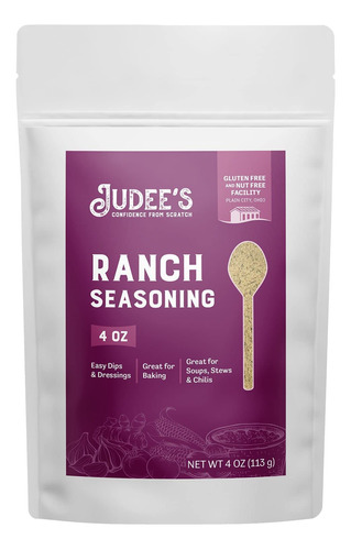 Judee's Ranch Condimento De 4 Onzas, Ideal Para Aderezos De 