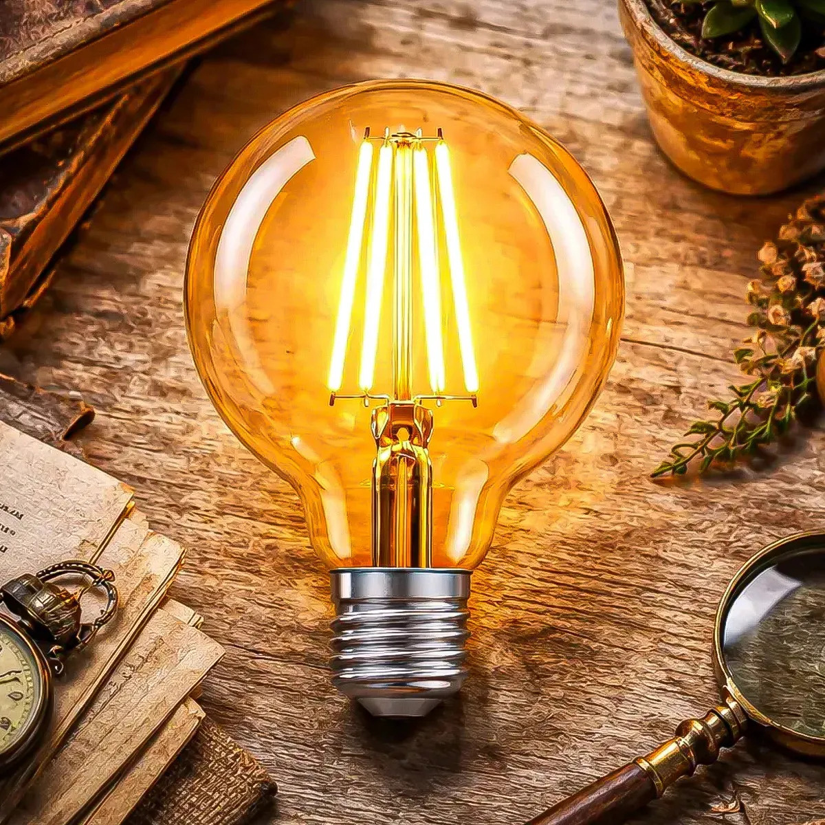 Lâmpadas E27 Lâmpadas quentes G80 Edison 4w Lâmpada Okshop Lâmpada incandescente G80 Edison Lâmpada LED 4w Lâmpada LED E27 Lâmpada E27 Lâmpada quente E27 4w
