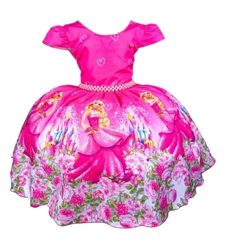 Vestido Barbie Luxo( nao acompanha laço)