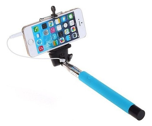 Bastão De Selfie Stick Celular Smartphone Azul