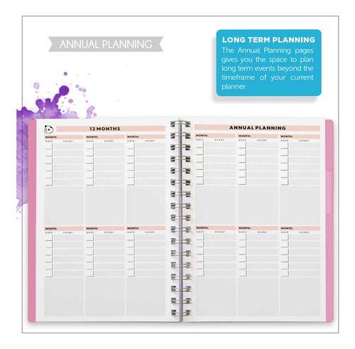 Pink Daily Planner 20, Agenda Diaria Para 2022, Día De Págin