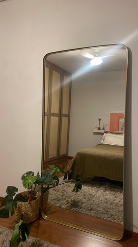 Espelho Retangular 170x120 Moldura Em Couro Eco Briel Design