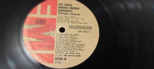 Triumvirat - Los Viejos Amores Mueren Duramente - Lp (Usado)