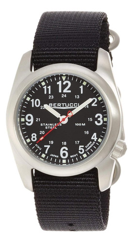 Reloj De Campo Bertucci A-2s Esfera Negra - Banda Negra
