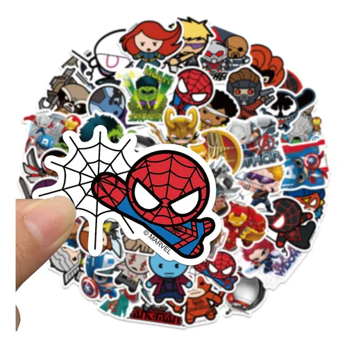 Disney Marvel-pegatinas De Dibujos Animados De Superhéroes D