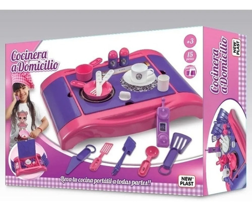 Cocina Infantil Portatil Con Todos Los Accesorios Incluidos