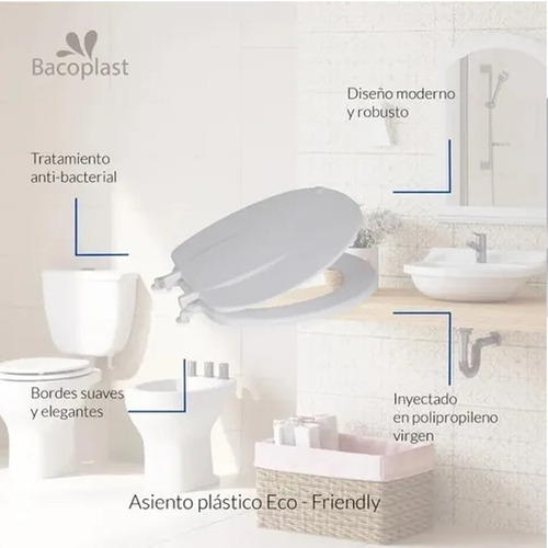 Imagen 4 de 10 de Asiento Tapa Inodoro Calidad Pvc Modelo Universal 1er Precio