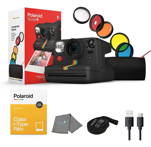 Now + Camara Instantanea Negro Pelicula Bluetooth Plus Kit 5