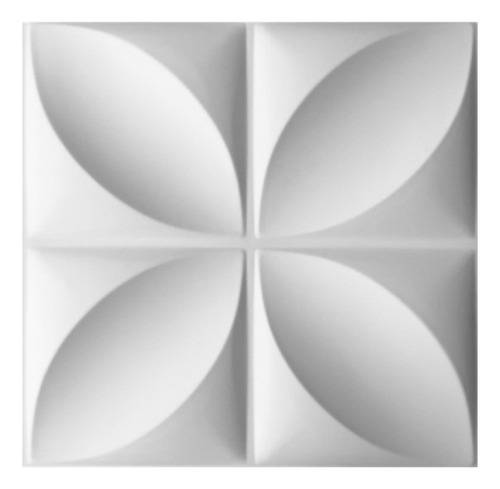 Panel Decorativo 3d De Pvc 50x50cm 16pz 4m2 Blanco (t008)