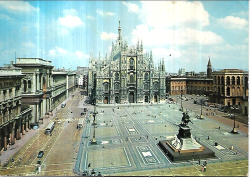 Tarjeta Postal Milán : Piazza Del Duomo
