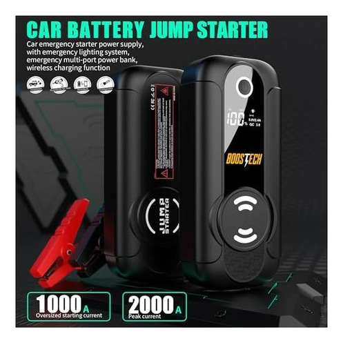 Boostech Jump Starter Portátil 2000a Para Arranques De Auto