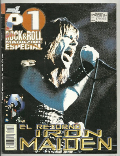 Revista Popular 1 Rock & Roll Especial Iron Maiden + Poster