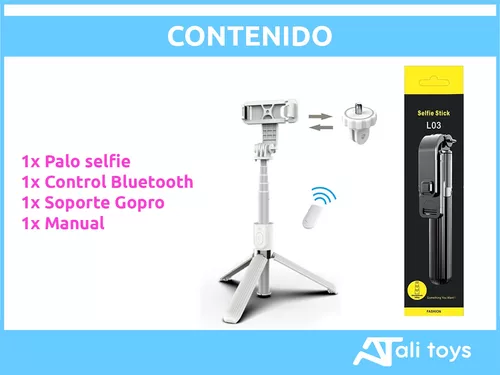 Palo Selfie Celular Gopro Control Bluetooth Aluminio Tripode