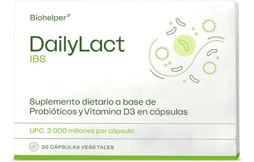 Dailylact Ibs Suplemento Probióticos Vitamina D3 30 Cápsulas