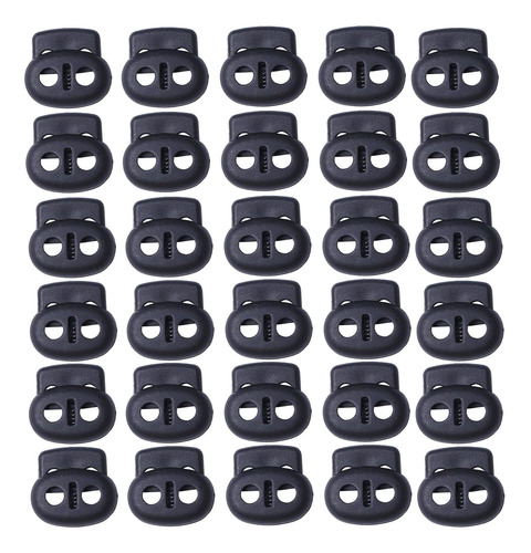 J.carp 30 Cierr Cordon Plastico Negro Tapon Palanca Para