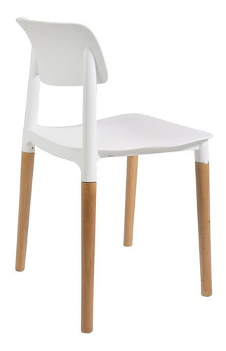 Imagen 2 de 2 de Silla de comedor Baires4 Milán, estructura color blanco, 6 unidades