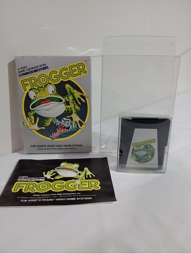 Atari 2600 Frogger En Su Caja, Juego, Manual Y Protectores D