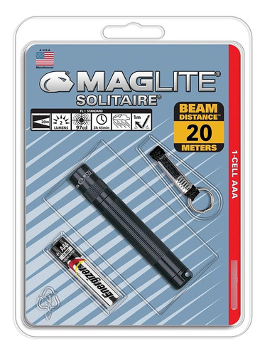 Maglite Solitaire Incandescente 1-cell Aaa Linterna Negro