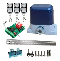 Comprar Kit Motor Corredizo 400 Kg 3 Controles Y Cremalleras Acero Frecuencia 433 Tamaño Del Engranaje Z16
