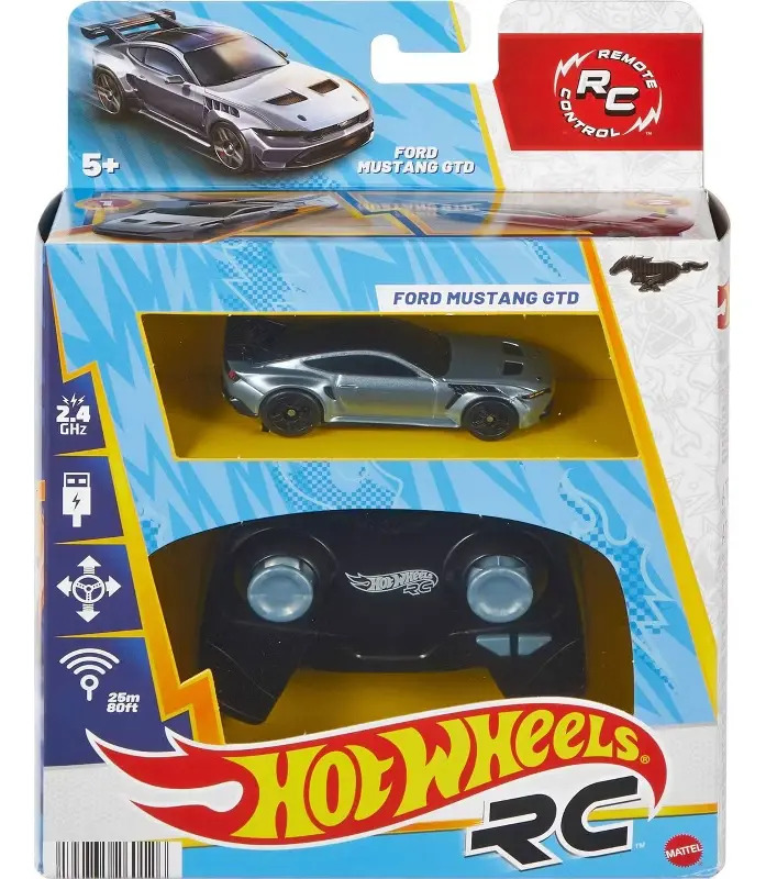 Auto Mustang Gtd Control Remoto Azul 5+ Hot Wheels