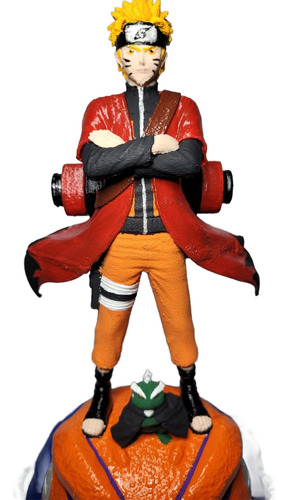 Naruto Em Modo Sennin - Impressão 3d - Pintado À Mão