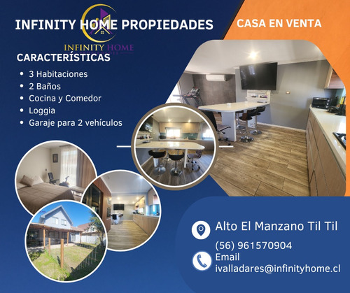 Bella Casa En Venta Alto El Manzano Til Til